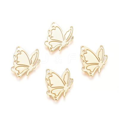 Brass Filigree Joiners Links X-KK-G389-28G-1