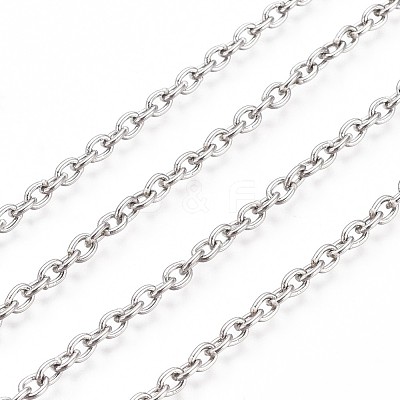 Tarnish Resistant 304 Stainless Steel Cable Chains CHS-L024-021P-1