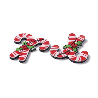 Christmas Style Printed Acrylic Cabochons X-MACR-O045-01F-1