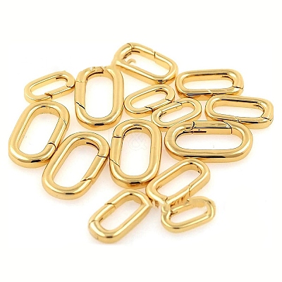 Brass Spring Gate Rings KK-WH0044-122C-G-1