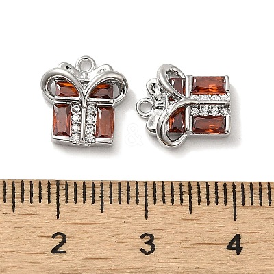 Brass with Glass Rhinestone Charms KK-H455-36P-1