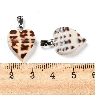 Natural Spiral Shell Pendants PALLOY-Q462-01P-1