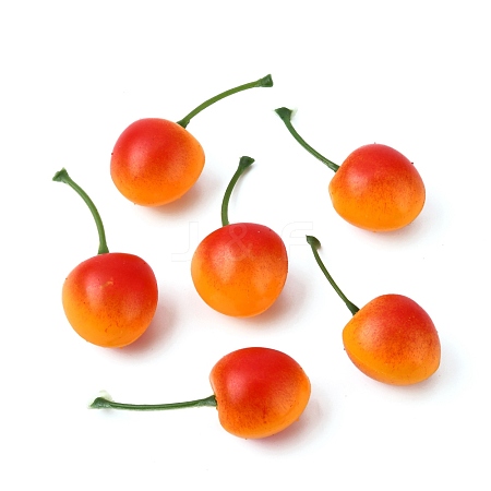 Mini Foam Imitation Cherries DIY-WH0030-27B-1