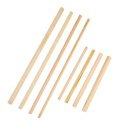 BENECREAT 8 Styles Wood Craft Sticks WOOD-BC0001-12-1