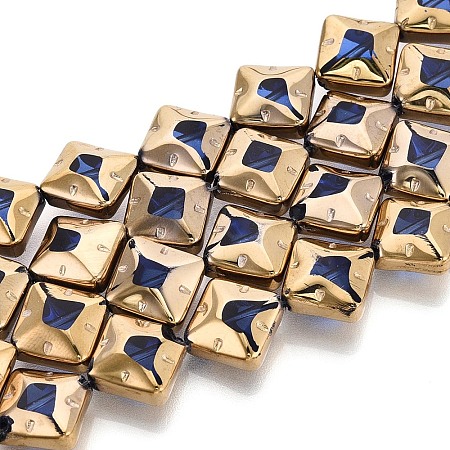 Electroplate Glass Beads Strands EGLA-T021-24C-1