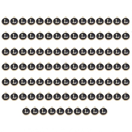 Golden Plated Enamel Alloy Charms ENAM-SZ0001-26B-L-1