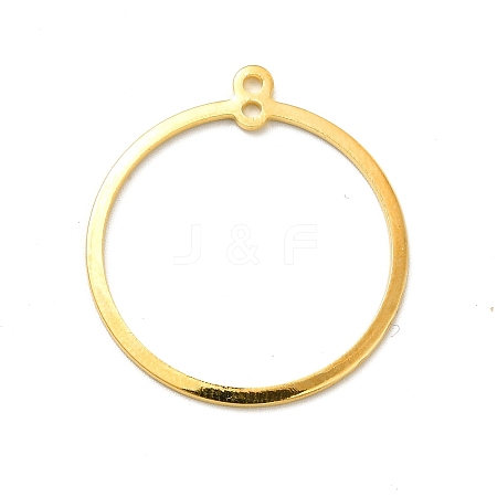 Rack Plating Brass Connector Charms KK-E067-27G-1