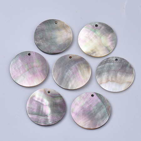 Black Lip Shell Pendants SSHEL-S251-36D-1