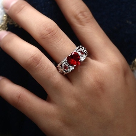 Heart Stainless Steel Finger Rings for Couple FS-WGF8AF7-06-1