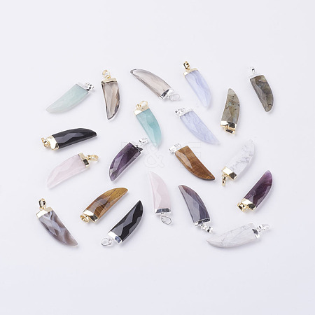 Natural Gemstone Pendants G-F527-08-1