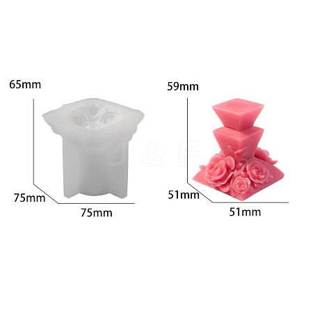 Flower pedestal Shape Flower Silicone Molds PW-WG72A00-01-1