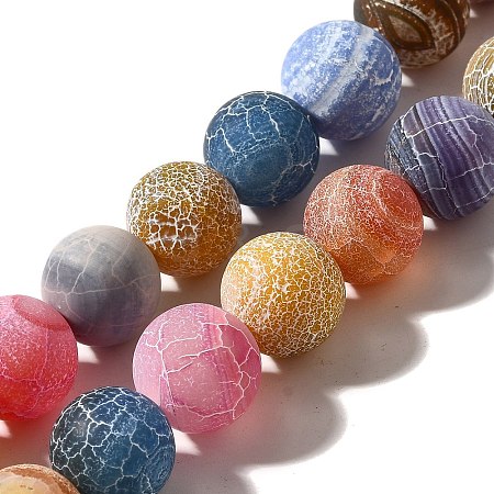 Natural Weathered Agate(Dyed & Heated) Beads Strands G-H091-A01-01-1