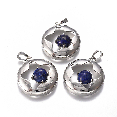 Natural Lapis Lazuli Pendants G-L512-S04-1