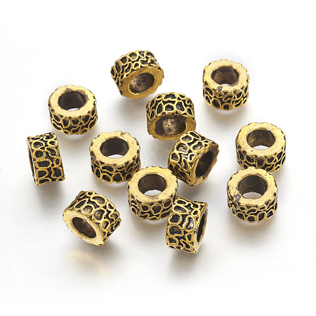 Tibetan Style Column Alloy Beads TIBEB-7602-AG-RS-1