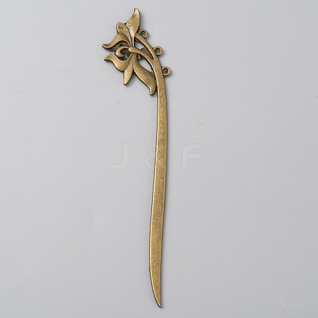Alloy Lotus Hair Sticks MRMJ-WH0077-101B-1