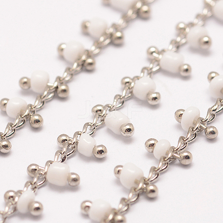 Handmade Seed Beaded Chains X-AJEW-P061-B14-1