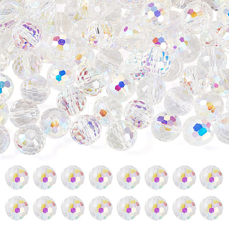 80Pcs AB Color Plated Glass Beads EGLA-TA0013-01A-1