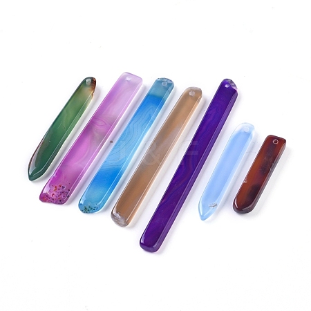 Natural Agate Pendants G-I264-01-1