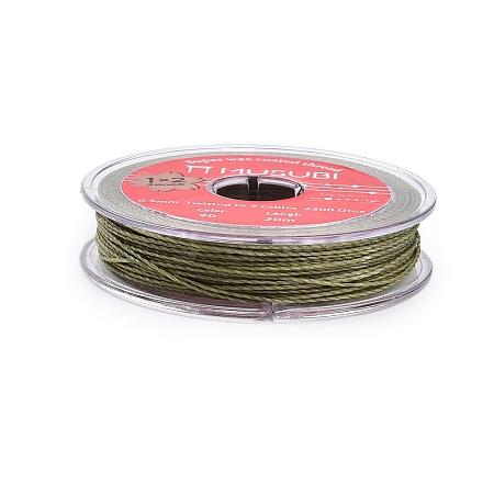 2-Ply Round Waxed Cotton Thread Cords YC-T004-01A-15-1