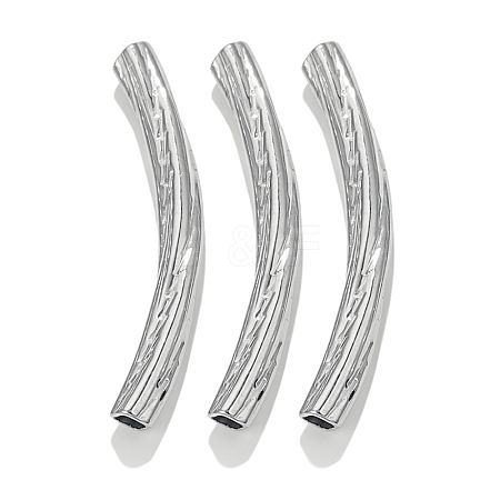 304 Stainless Steel Curved Tube Beads STAS-M071-03D-P-1