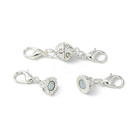 1Pc Alloy Crystal Rhinestone Magnetic Clasps ALRI-YW0001-11S-1
