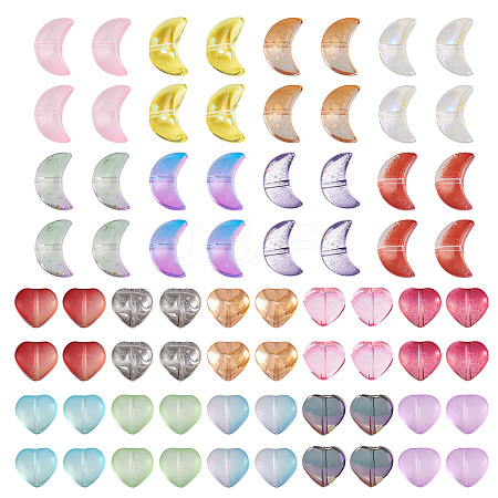 180Pcs 18 Style Electroplate Transparent Glass Bead EGLA-TA0001-15-1
