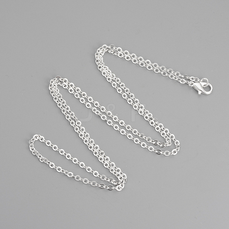 Brass Cable Chains Necklaces X-MAK-R019-S-1