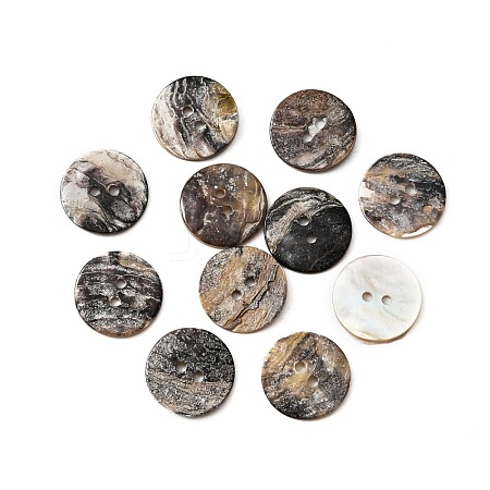 Natural Akoya Shell Buttons BUTT-WH0015-64B-1