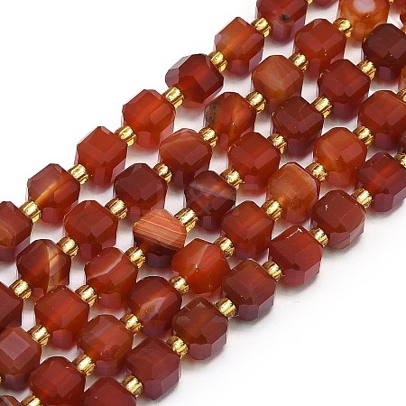 Natural Red Agate Beads Strand G-I376-D35-01-1