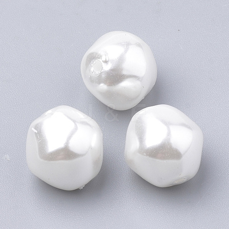 Eco-Friendly Plastic Imitation Pearl Beads X-MACR-T013-16-1