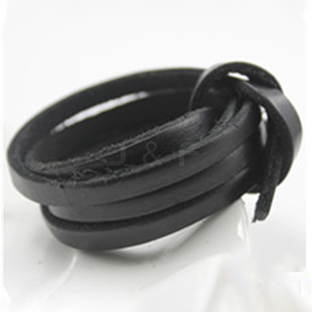 Flat Leather Jewelry Cord WL-WH0008-01C-04-1