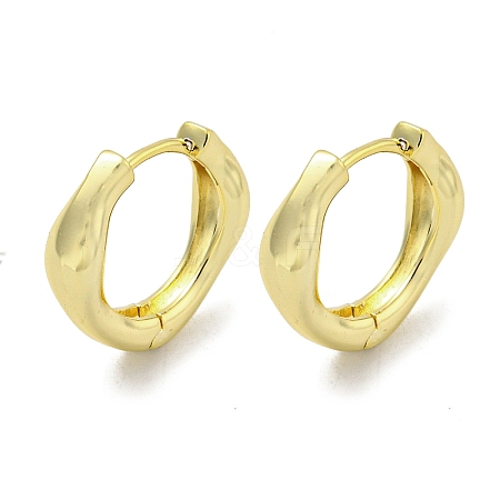 Brass Hoop Earrings EJEW-L211-010V-G-1