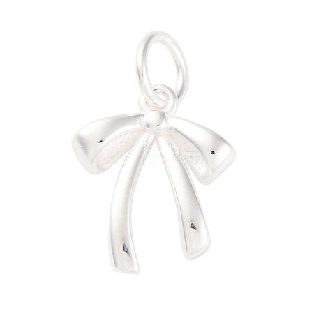 925 Sterling Silver Bowknot Charms STER-A032-03S-1