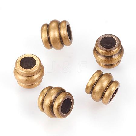 Brass Beads KK-K176-25AB-1