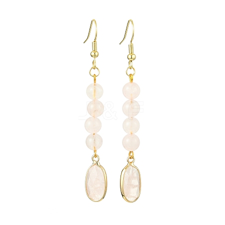 Rose Quartz Dangle Earring for Women EJEW-JE05928-02-1