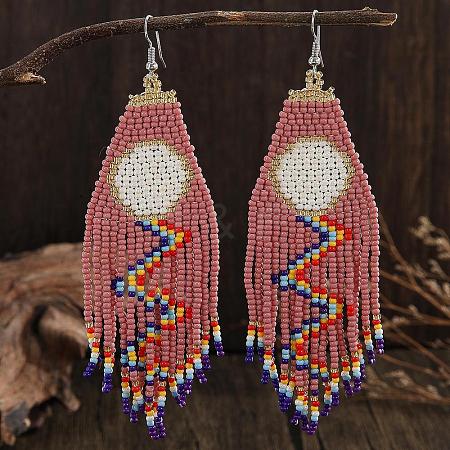 Bohemian Style Tassel Dangle Earrings HK8665-2-1