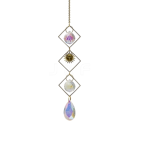 Crystal Glass Sun Catcher Pendant PW-WG9BDCB-02-1