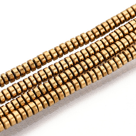 Electroplate Non-magnetic Synthetic Hematite Beads Strands G-T114-49G-1