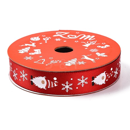 5 Yards Christmas Polyester Printed Ribbon OCOR-A008-01B-1