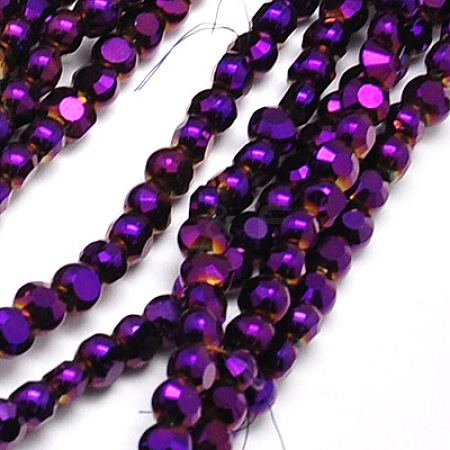 Electroplate Glass Beads Strands EGLA-A002-4mm-F29-1