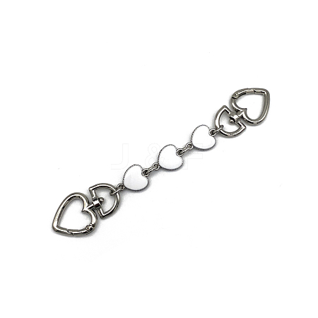 Alloy Enamel Heart Bag Strap Extenders PURS-PW0006-03P-01-1