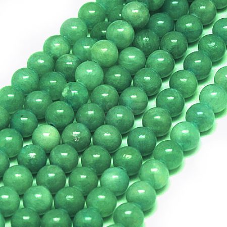 Natural Mashan Jade Round Beads Strands G-D263-4mm-XS13-1