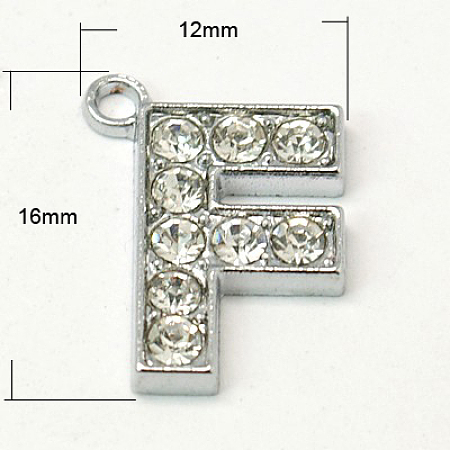 Alloy Letter Pendants X-RB-C1416-F-1