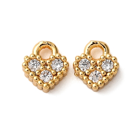 Brass Micro Pave Cubic Zirconia Pendants KK-A274-25G-1