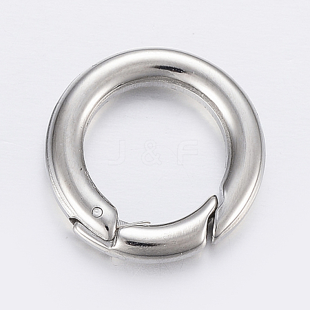 Tarnish Resistant 304 Stainless Steel Spring Gate Rings LS-STAS-P198-09C-1