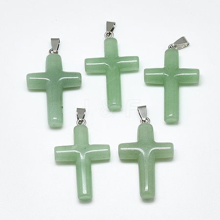Natural Green Aventurine Pendants G-T122-18H-1