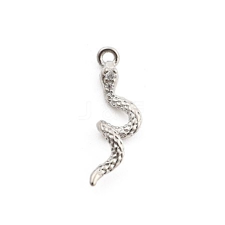Brass Micro Pave Cubic Zirconia Pendants KK-M321-01D-P-1