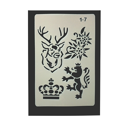 Eco-Friendly PET Plastic Hollow Painting Silhouette Stencil DRAW-PW0008-01G-1