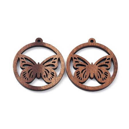 Walnut Wood Laser Cut Pendants WOOD-Q051-05G-1