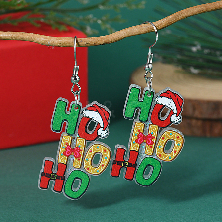 Christmas Acrylic Dangle Earrings ZV5552-4-1